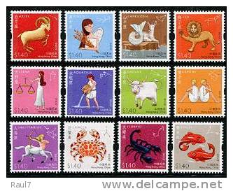 HONG KONG 2012 - 12 Signes Du Zodiac, Série 12v Neufs // Mnh - Neufs