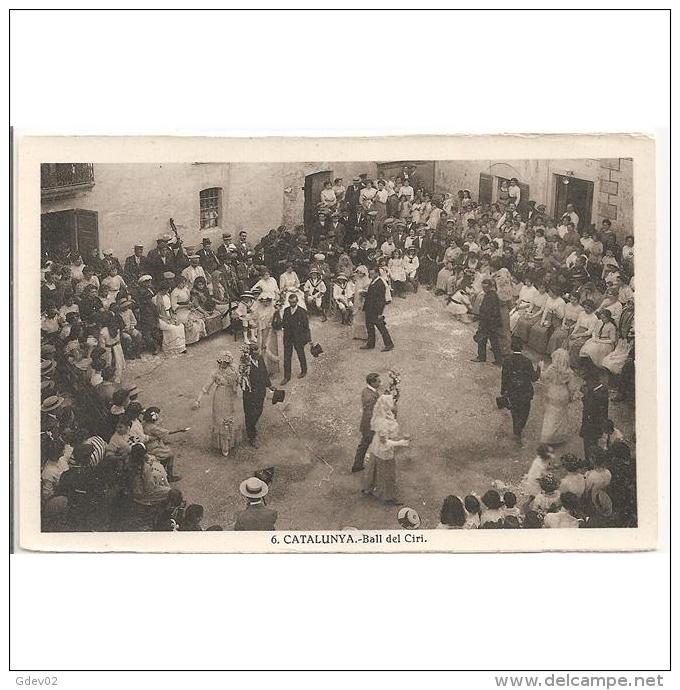 BCNTP3606-D3557.Postal De BARCELONA.Edificios,persona En El BALL DEL CIRI.baile Tipico Catalan - Otros & Sin Clasificación