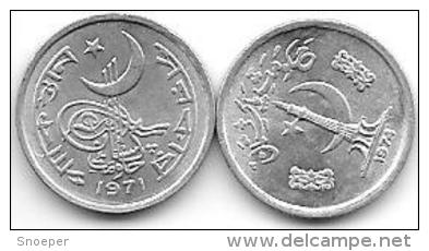 Pakistan 1 Paisa  1971 Km 29 + 1974  Km 33   Unc - Pakistan