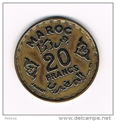 ¨  MAROKKO  20  FRANCS  1371 - Maroc