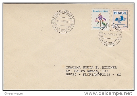 Brazil 1991 Cover Ca Base Cdt. Ferraz (26251) - Bases Antarctiques