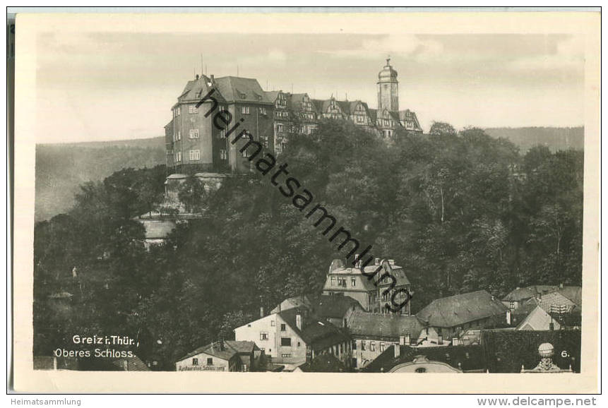 Greiz - Oberes Schloss - Foto-Ansichtskarte - Verlag Trinks & Co Leipzig - Greiz