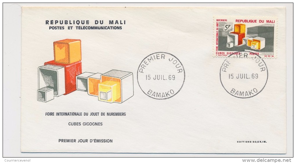 MALI - 4 Enveloppes FDC => Foire Internationale Du Jouet - Bamako - 15 Juillet 1969 - Mali (1959-...)