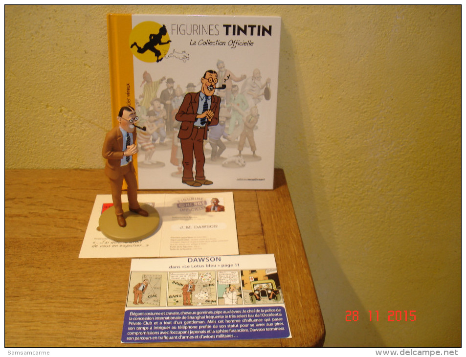 EDITION MOULINSART     JM DAWSON LE POLICIER VEREUX DANS TINTIN EN AMERIQUE - Tintin