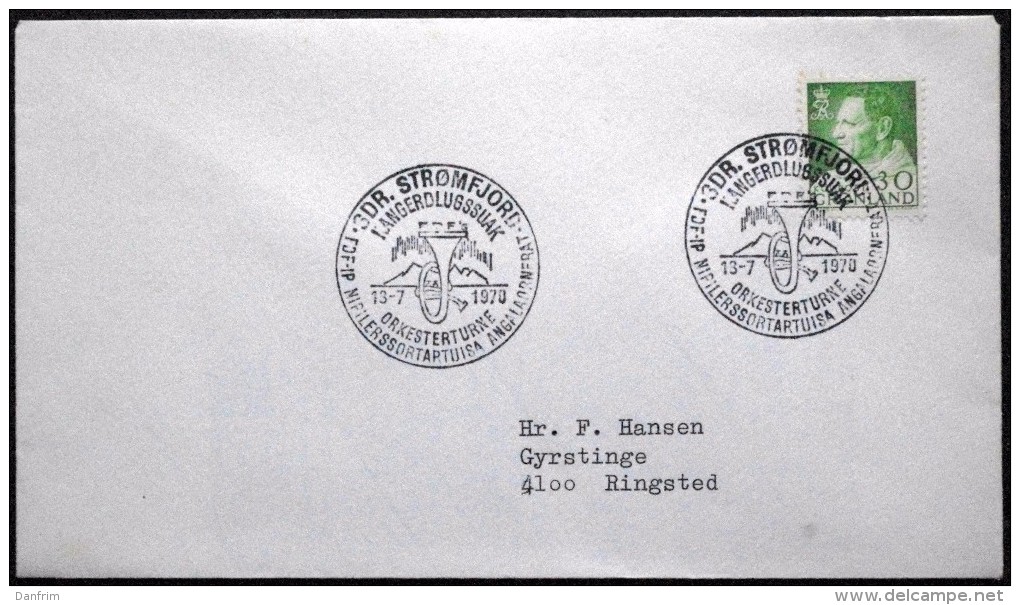 Greenland  Special Cancel Cover 1970  Scout Orchestra Tour  SDR. Strømfjord      ( Lot  5971 ) - Lettres & Documents