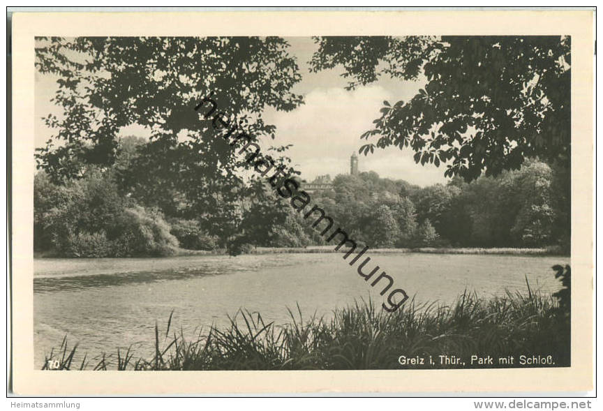 Greiz - Park Mit Schloß - Foto-Ansichtskarte - Verlag Trinks & Co Leipzig - Greiz