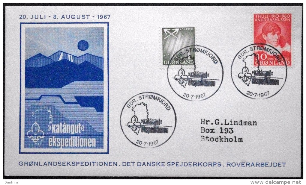 Greenland  Special Cancel Cover 1967  Scout - Expedition  SDR. Strømfjord      ( Lot  5972 ) - Briefe U. Dokumente