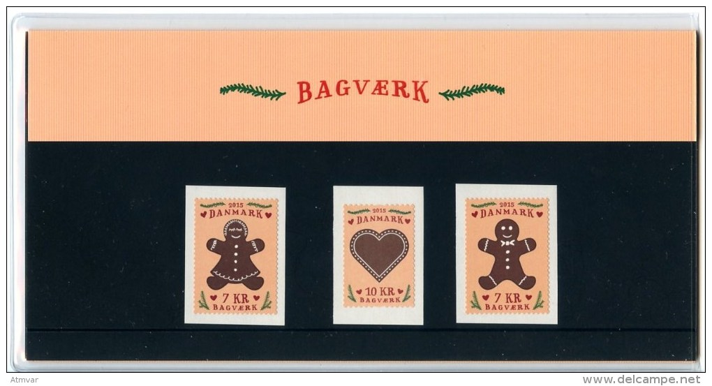 DENMARK / DANEMARK (2015) - Presentation Pack - Christmas Danish Honey Cakes, Biscuits - Bagværk (2 Scans) - Unused Stamps