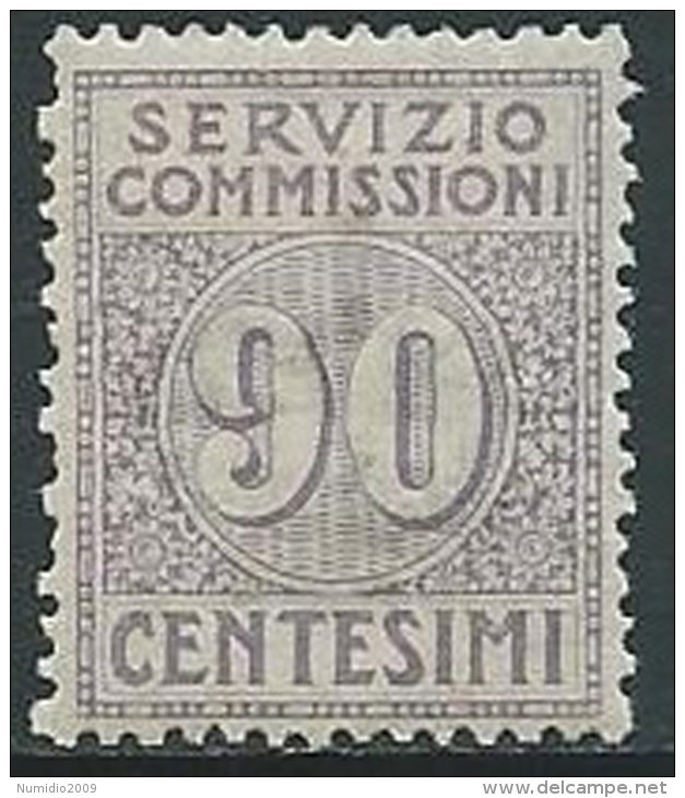 1913 REGNO SERVIZIO COMMISSIONI 90 CENT MH * - Y082 - Mandatsgebühr