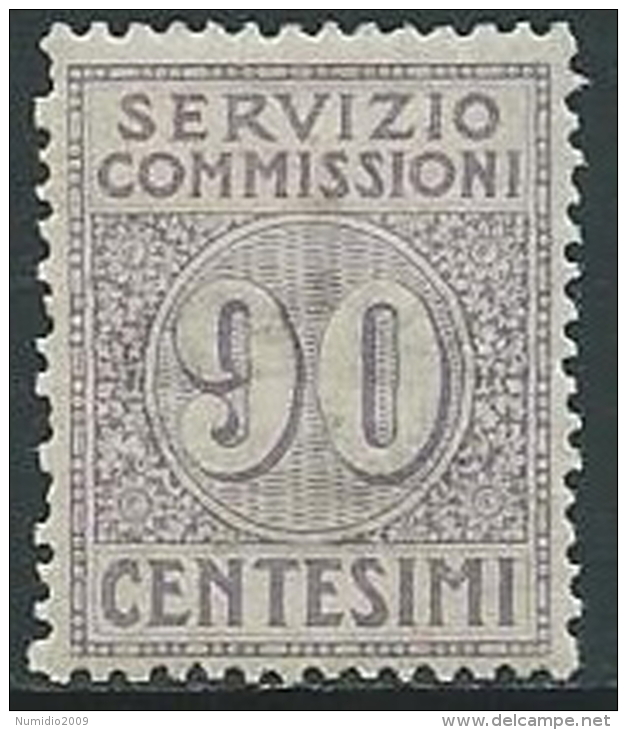 1913 REGNO SERVIZIO COMMISSIONI 90 CENT MH * - Y082 - Tax On Money Orders