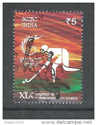 INDIA, 2010, FINE USED, XIX Commonwealth Games, Hockey, 1 V - Oblitérés