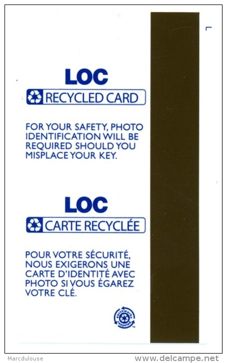 Canada. Delta. Loc. For Your Safety, Photo Identification Will Be Required Should You Misplace Your Key. Pour Votre ... - Hotelsleutels (kaarten)