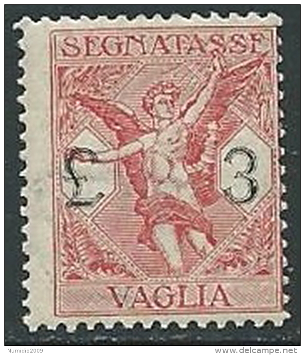 1924 REGNO SEGNATASSE PER VAGLIA 3 LIRE MH * - Y082 - Vaglia Postale