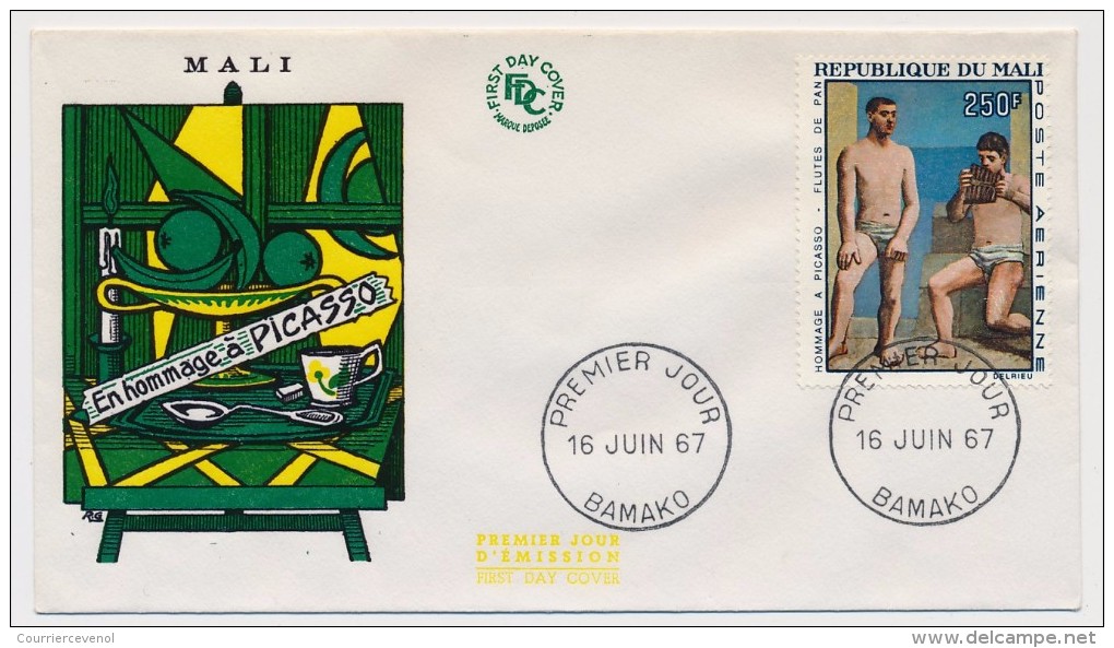 MALI - Enveloppe FDC => HOMMAGE A PICASSO - Bamako - 16 Juin 1967 - Mali (1959-...)