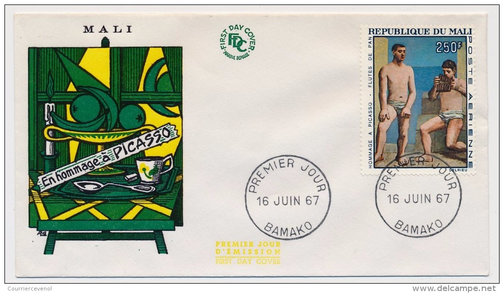 MALI - Enveloppe FDC => HOMMAGE A PICASSO - Bamako - 16 Juin 1967 - Malí (1959-...)