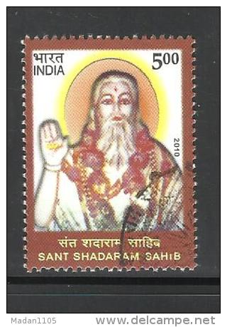 INDIA, 2010, FINE USED,  Sant Shadaram Sahib, Sadaram, - Oblitérés