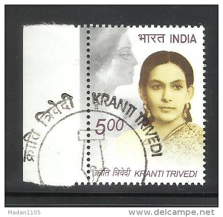 INDIA, 2010, FIRST DAY CANCELLED, Kranti Trivedi, Author, Women, Writer, 1 V - Oblitérés