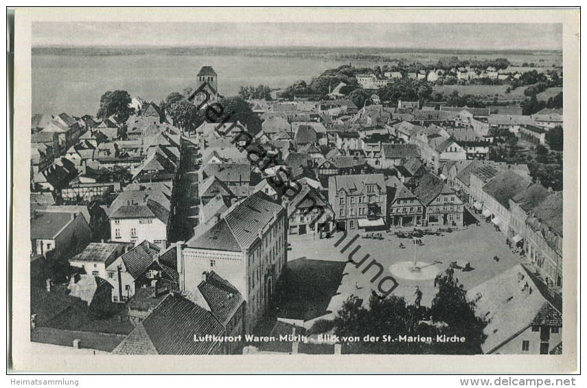 Waren - Blick Von Der St. Marien Kirche - Verlag R. Lederbogen Karl-Marx-Stadt - Waren (Mueritz)