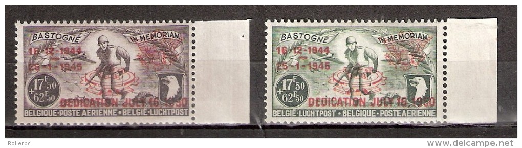 100305 Sc CB1&2, 265&361[BLOCKS OF 4]PRIVATE O.P. BASTOGNE DEDICATION DU MEMORIAL DE LA BATAILLE DU SAILLANT - WW II (Covers & Documents)