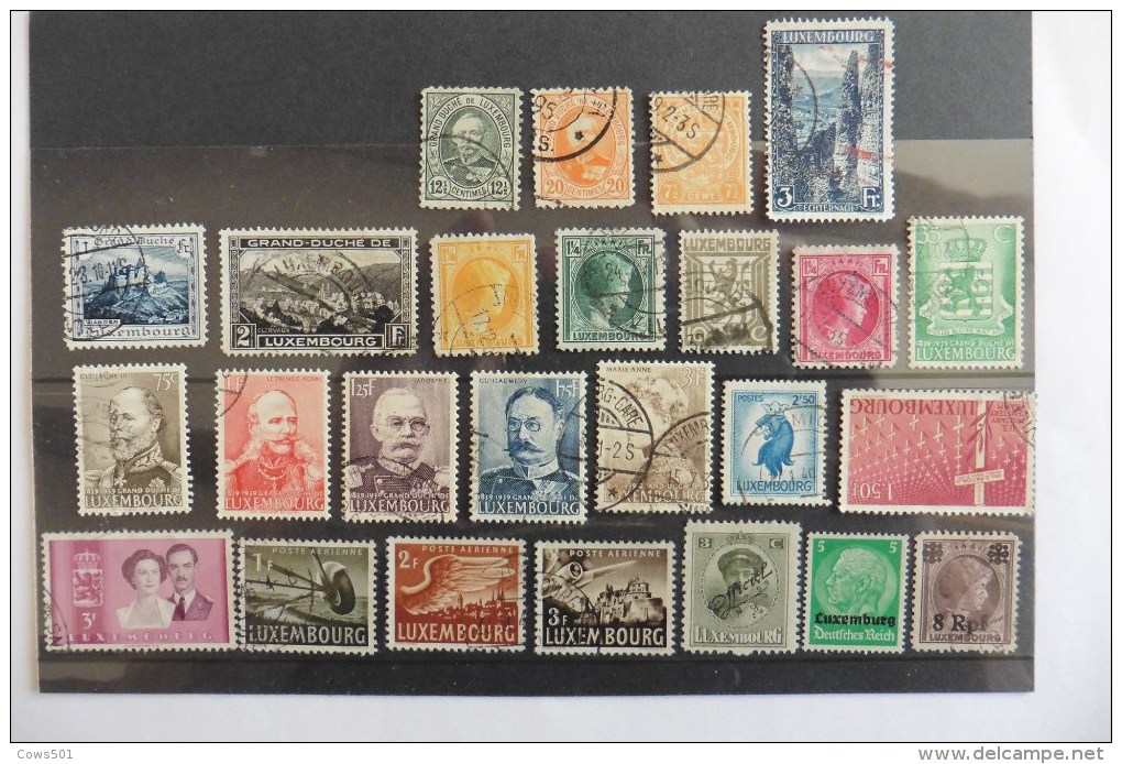 Luxembourg : 25 Timbres Oblitérés - Collections