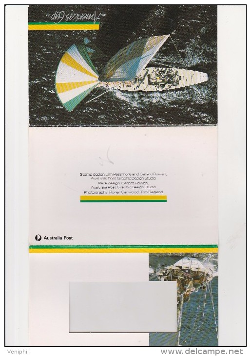 AUSTRALIE -  ENCART AMERICAS CUP - 1983 - TIMBRES N° 977-79 NEUFS XX - Nuovi