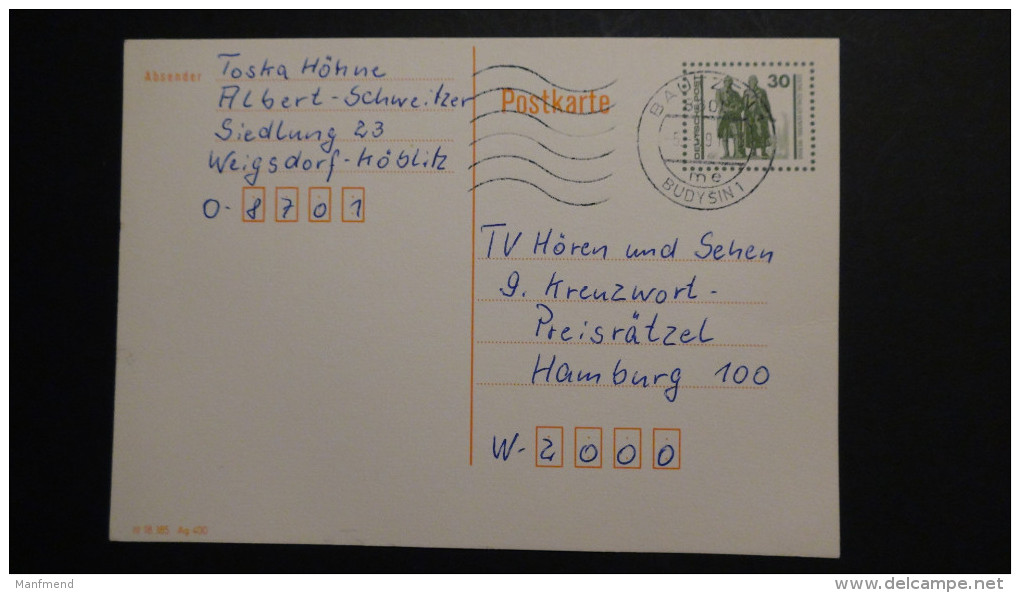 Germany - DDR - 1990 - MI: P 107 II Used - Postal Stationary - Look Scan - Postales - Usados