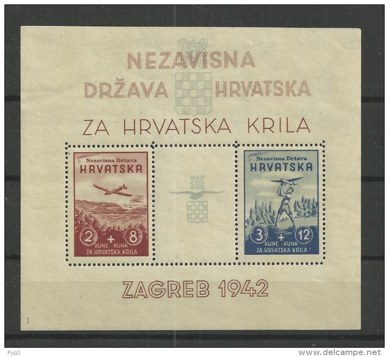 1942  MNH Croatia, Hrvatska, Postfris** - Croatia