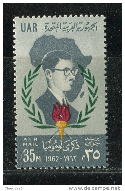 Egypte ** PA N° 87 - An. De La Mort De Patrice Lumumba - Airmail