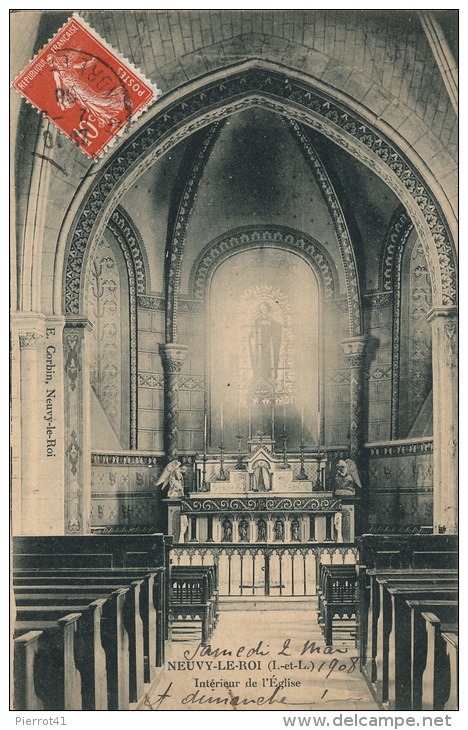 NEUVY LE ROI - Intérieur De L'Église - Neuvy-le-Roi