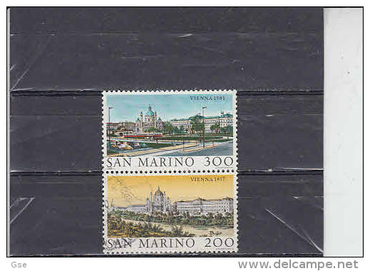 SAN  MARINO  1981 -  Sassone  1072/73 - Vienna - Usados