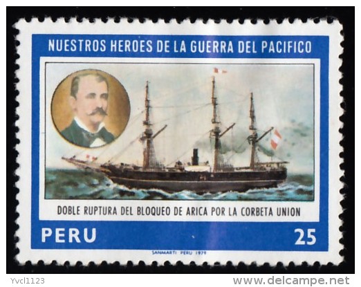 PERU - Scott #689 Heroes Of The Pacific War / Mint H Stamp - Peru