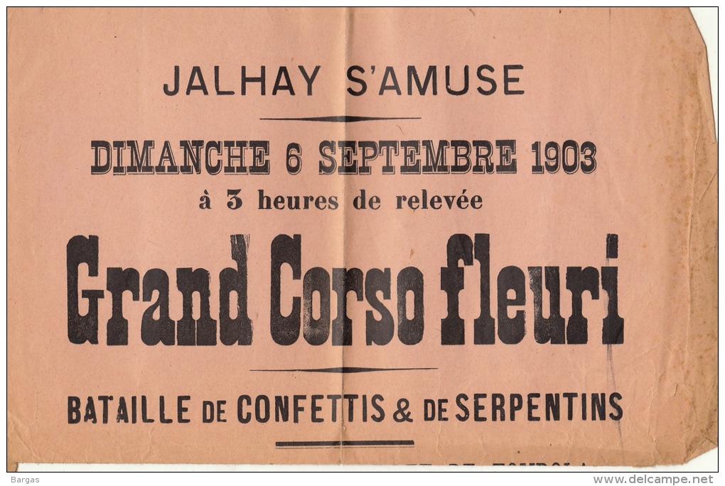 Affiche Grand Corso Fleuri Jalhay 1903 - Posters