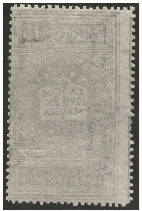 Italia Regno 1921 - ( NON EMESSO-CARTA FINE )  Evidente Decalco CAT. &euro; 260,00 - Nuovi