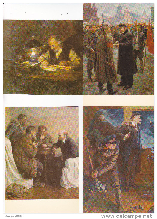 Lot Of 8 Postcards - Lénine In Arts (Lénine Dans Les Arts Plastiques) - Russia