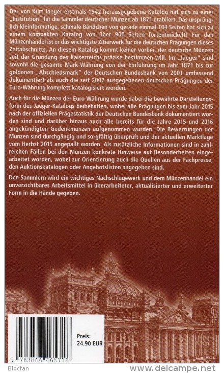 Jäger Münzen-Katalog Deutschland 2016 neu 25€ für Münzen ab 1871 mit Numisbriefe numismatic coins of old and new Germany