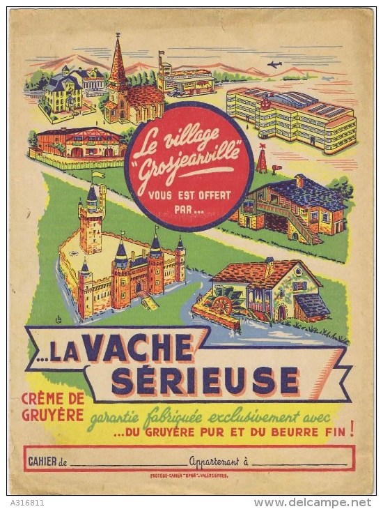 PROTEGE CAHIERS  LA VACHE SERIEUSE CREME DE GRUYERE - P