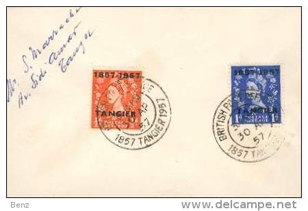 MAROC MOROCCO COVER   B.P.O. TANGER  30 APRIL 1957 TB - Bureaux Au Maroc / Tanger (...-1958)