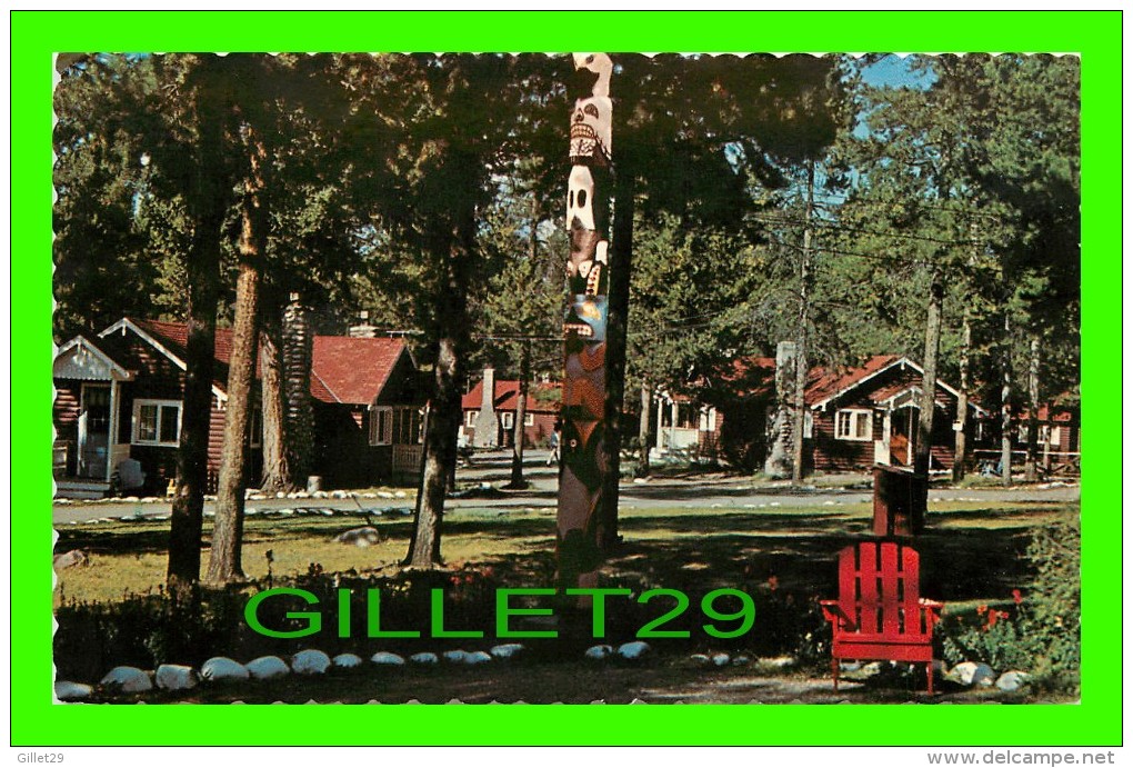 JASPER, ALBERTA - RUSTIC BUNGALOWS AT TEKARRA LODGE - TRAVEL - =PUB. BY J.H. BELL - - Jasper