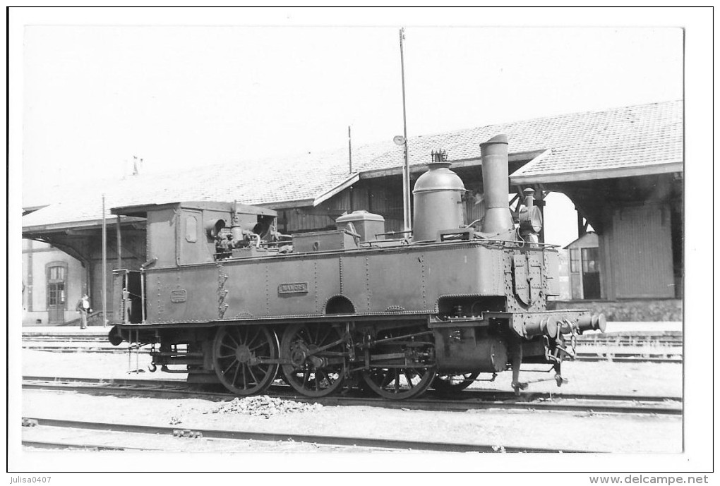 MAMERS (72) Carte Photo Chemin De Fer Locomotive Ligne Mamers Saint Calais Gros Plan - Mamers