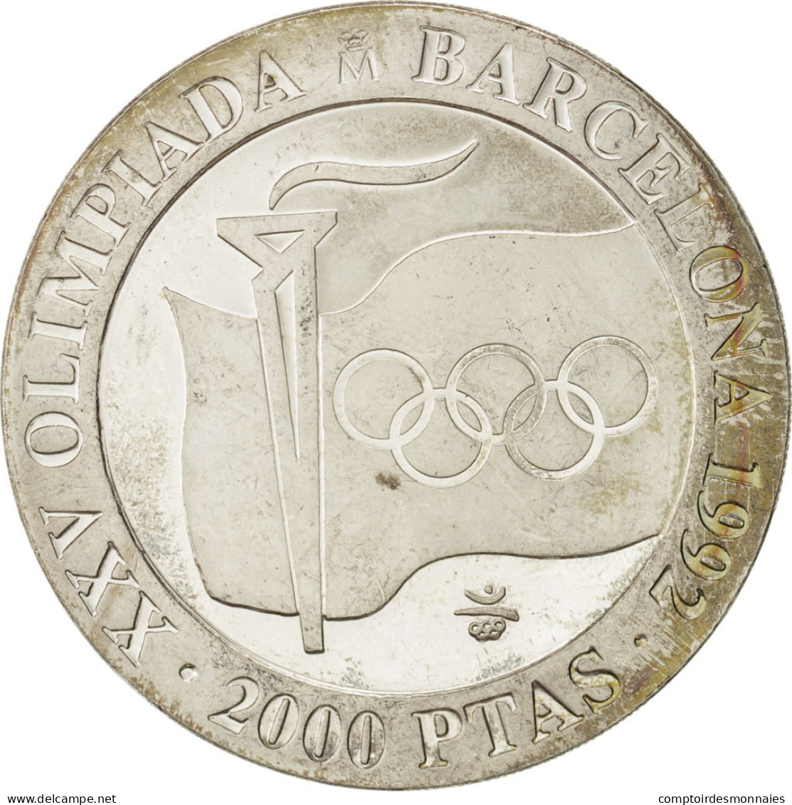 Monnaie, Espagne, Juan Carlos I, 2000 Pesetas, 1991, TTB, Argent, KM:887 - 2 000 Pesetas