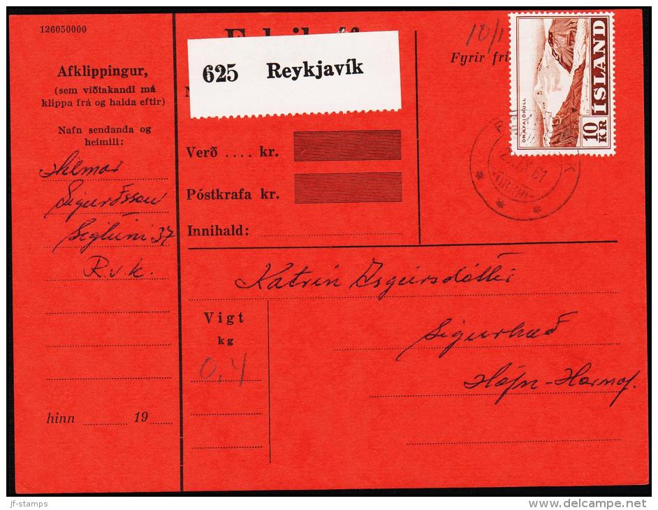 1957. Landscapes. 10 Kr. Fylgibréf. REYKJAVIK 29.IX.61. (Michel: 318) - JF180960 - Ongebruikt