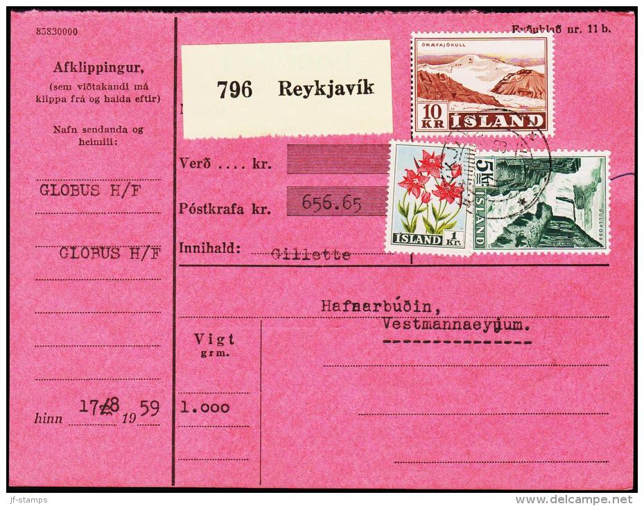 1956. Electric Power Plants And Waterfalls. 5 Kr.  Fylgibréf. Postkrafa 21,50 Kr. REYKJ... (Michel: 310) - JF180977 - Unused Stamps