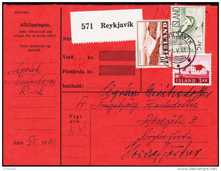 1959. Fauna. 5 Kr. Salmon. Fylgibréf. REYKJAVIK 9.V.61. (Michel: 338) - JF181000 - Unused Stamps