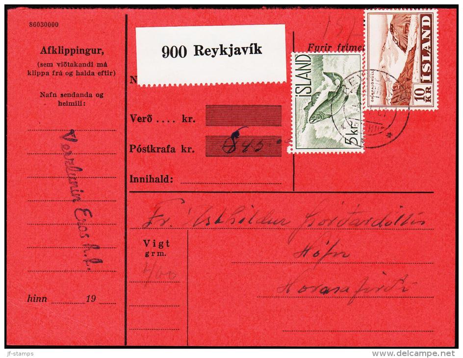 1959. Fauna. 5 Kr. Salmon.. Fylgibréf. Postkrafa 845 Kr. REYKJAVIK 6.I.61. (Michel: 338) - JF181003 - Ongebruikt