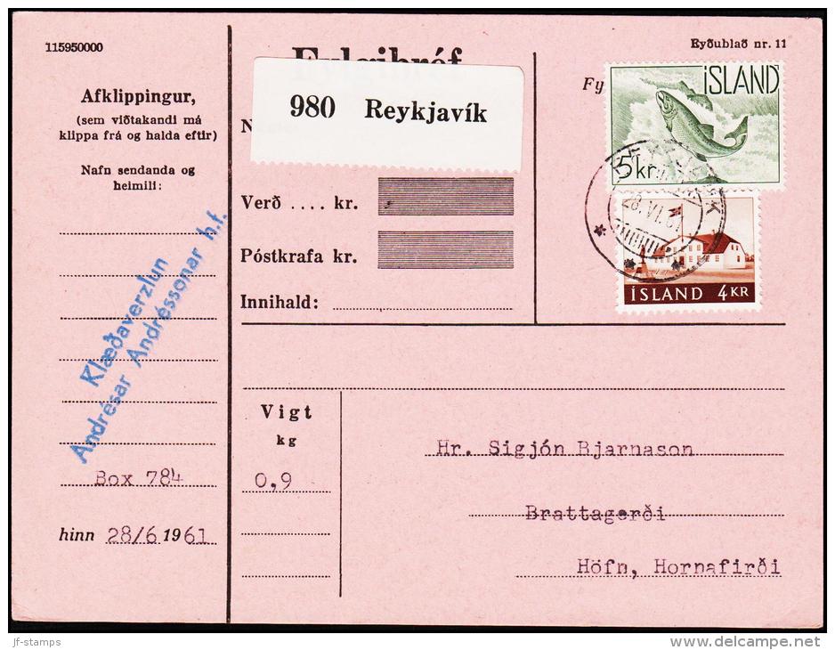 1959. Einheimische Fauna. 5 Kr. Salmon. Fylgibréf. REYKJAVIK 28.VI.61. (Michel: 338) - JF180997 - Nuevos