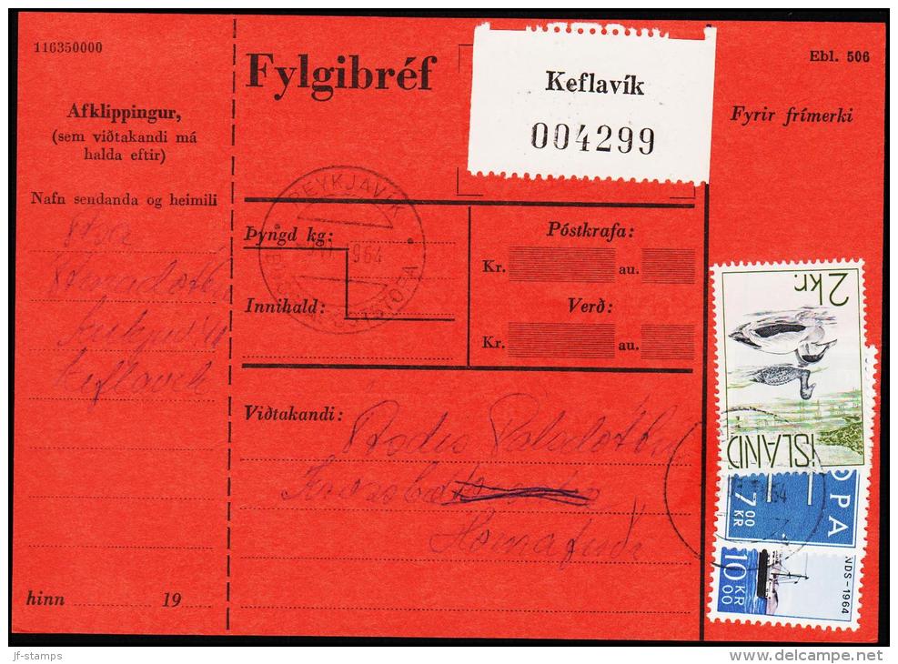 1959. Fauna. 2 Kr. Birds. Fylgibréf. KEFLAVIK 9.VI. 1964. (Michel: 337) - JF181010 - Unused Stamps