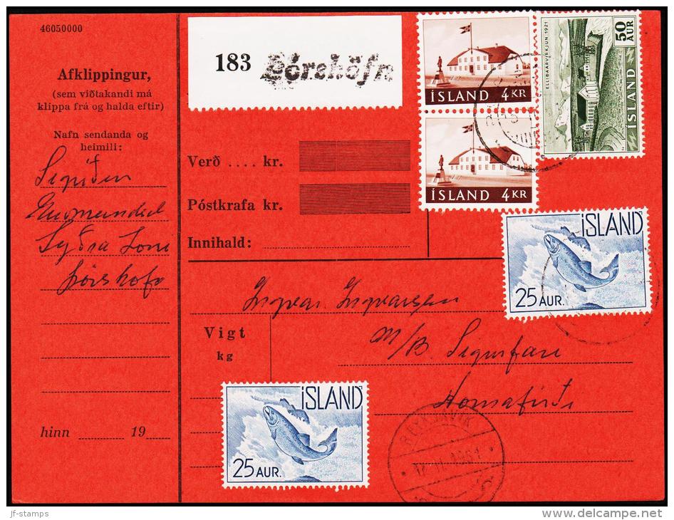 1959. Fauna. 25 Aur Salmon Fylgibréf. PORSHÖFN 15.II. 1961. (Michel: 335) - JF181012 - Unused Stamps