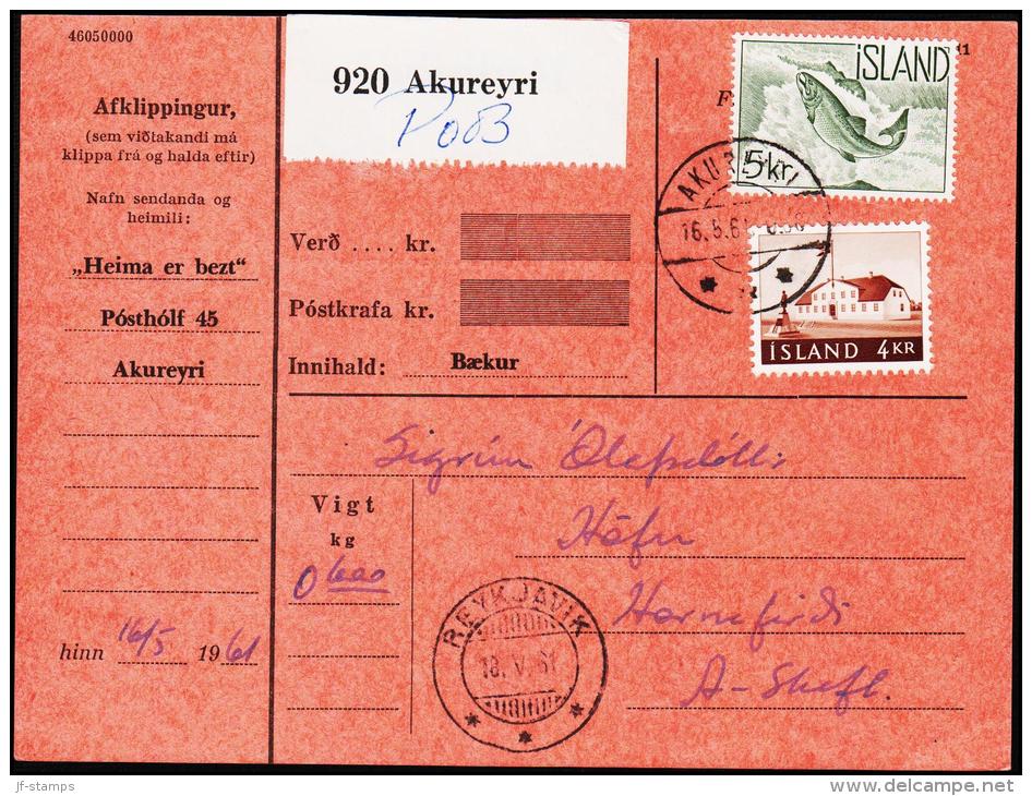 1959. Fauna. 5 Kr. Salmon. Fylgibréf. AKUREYRI 16.5.61. (Michel: 338) - JF181005 - Unused Stamps