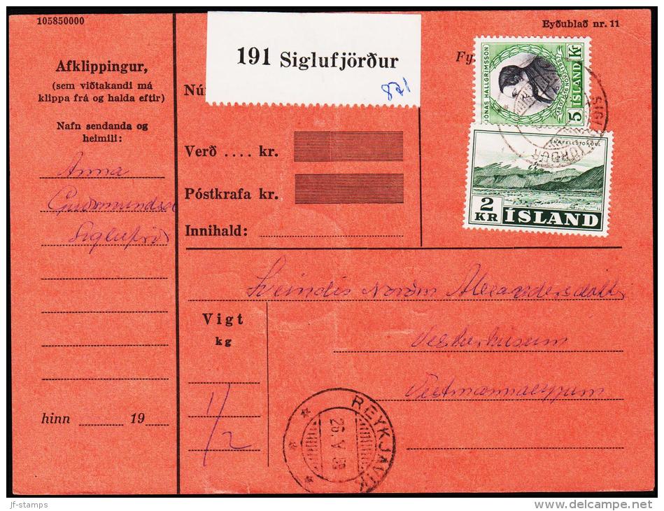 1957. Jonas Hallgrimsson. 5 Kr. Fylgibréf. SIGLUFJÖRDUR 24.V.59. (Michel: 322) - JF181056 - Nuevos