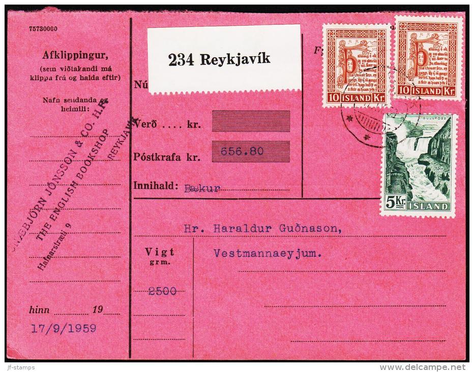 1953. Alte Island-Manuskripte. 10 Kr. Fylgibréf. REYKJAVIK 17. XI. 59. (Michel: 291) - JF181098 - Nuevos